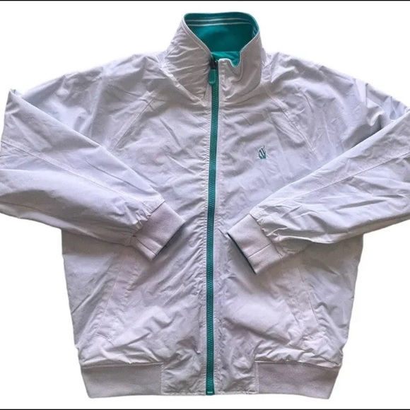 Nautica Reversible Jacket Ocean Racing Series Men’s Medium White Green Teal $188 - Picture 6 of 15